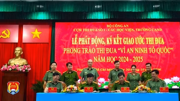 Cụm thi đua số 1 phát động phong trào “Vì an ninh Tổ quốc” năm học 2024 – 2025