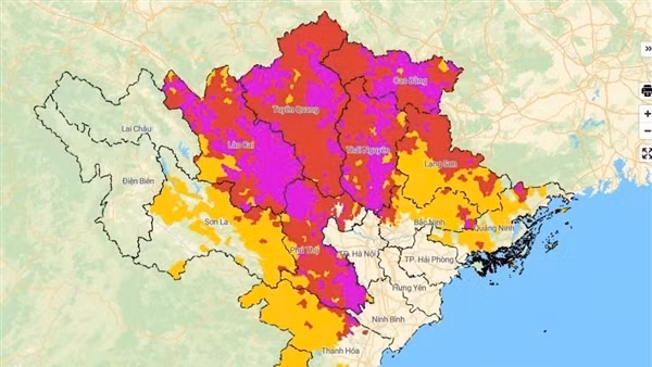 Cảnh báo rủi ro thiên tai cấp cao nhất tại 4 tỉnh miền núi
