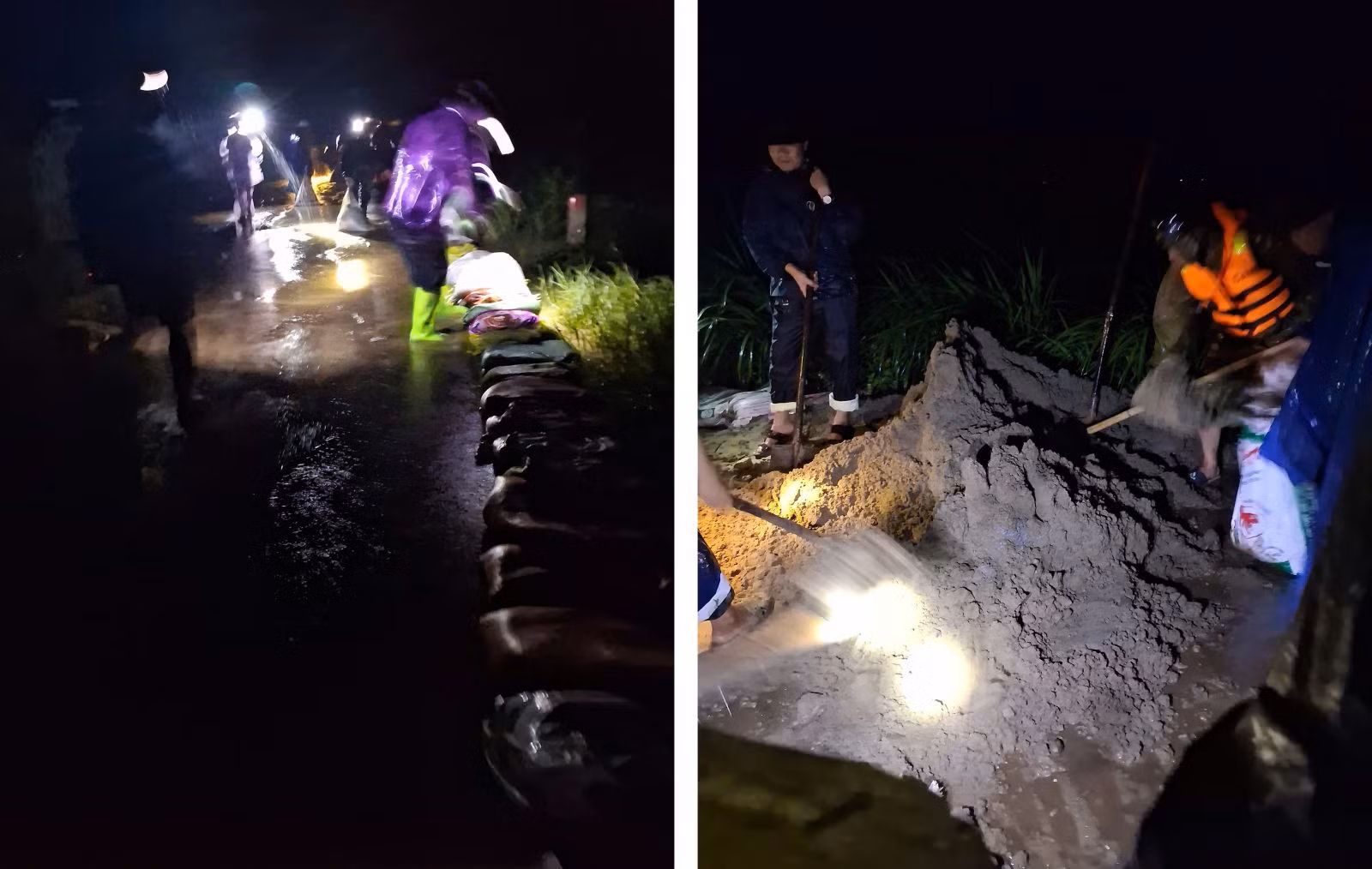 Công an Thanh Hóa “xuyên đêm” khắc phục sự cố đê có nguy cơ vỡ -0