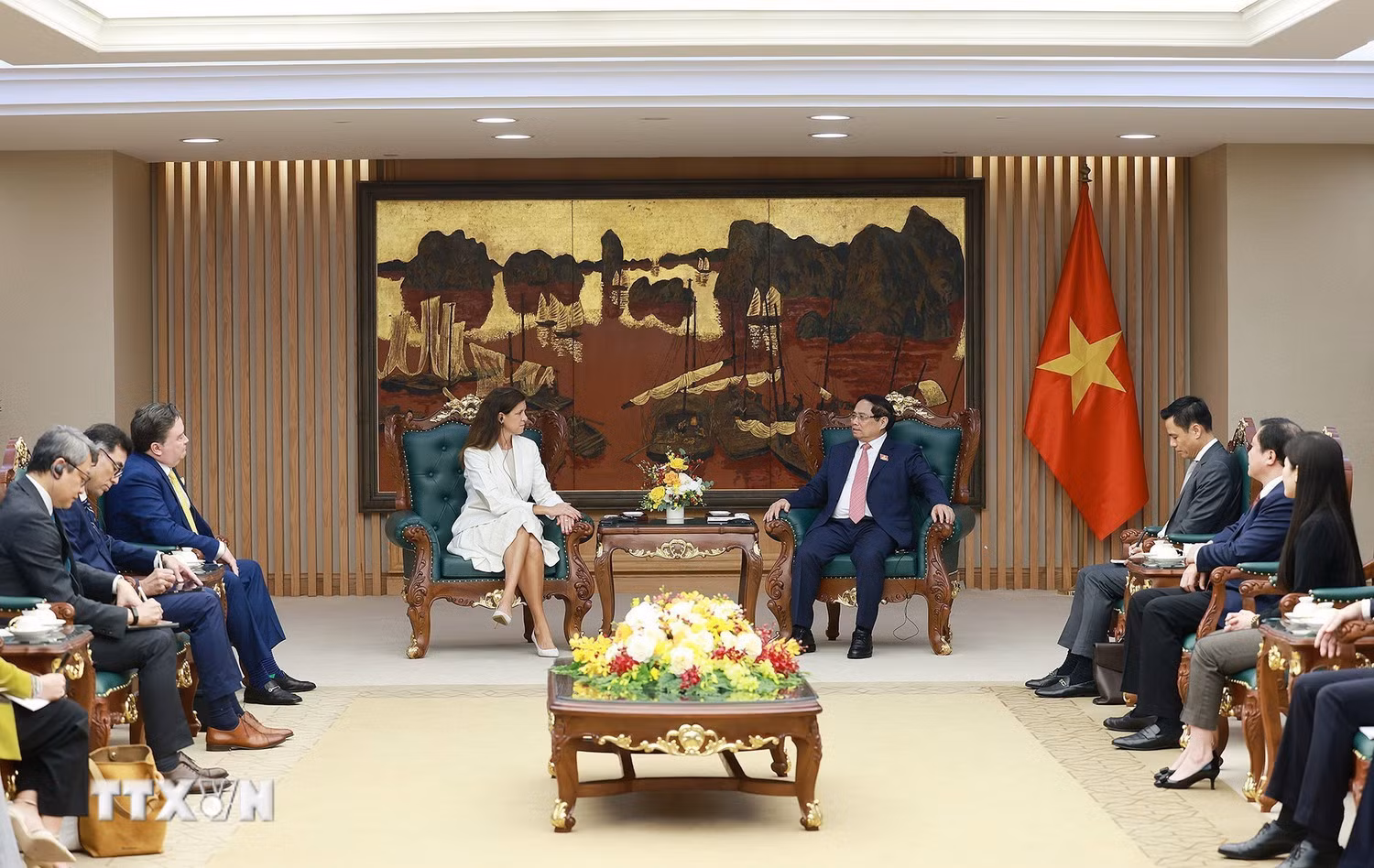 Thủ tướng Phạm Minh Chính tiếp lãnh đạo Công ty GE Vernova của Hoa Kỳ -0