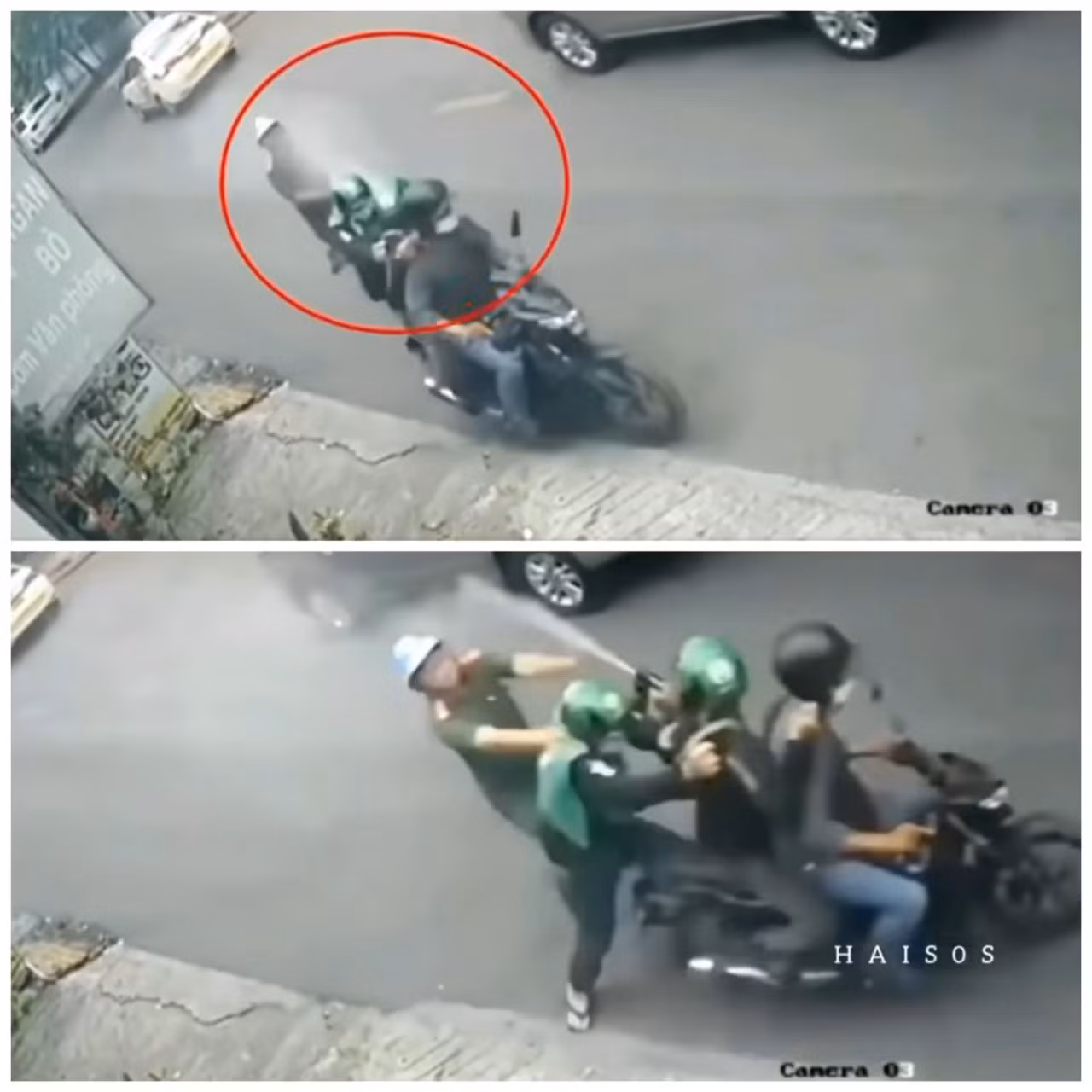 Trung úy Công an bị tấn công bằng hơi cay vẫn dũng cảm quật ngã tội phạm -0