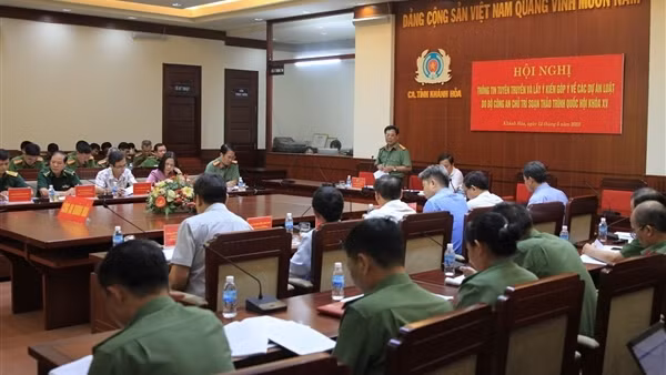 Công an tỉnh Khánh Hòa lấy ý kiến về 5 dự án Luật do Bộ Công an chủ trì soạn thảo