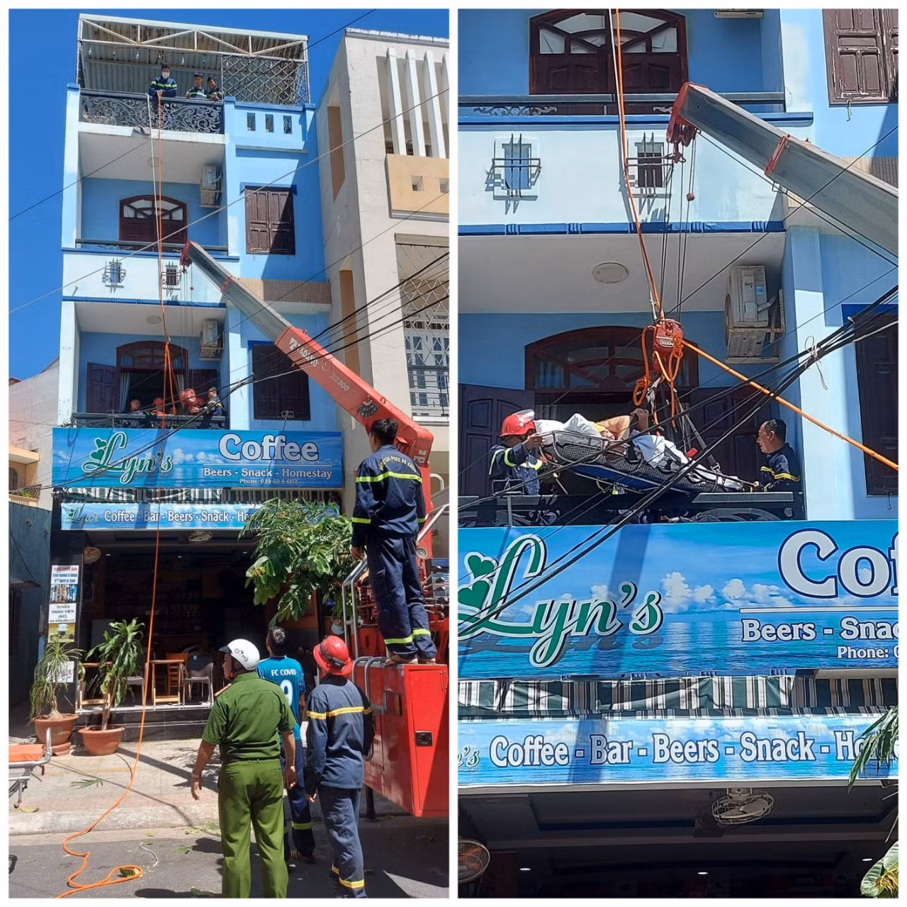 Cứu nạn thành công một người nước ngoài bị té ngã -1