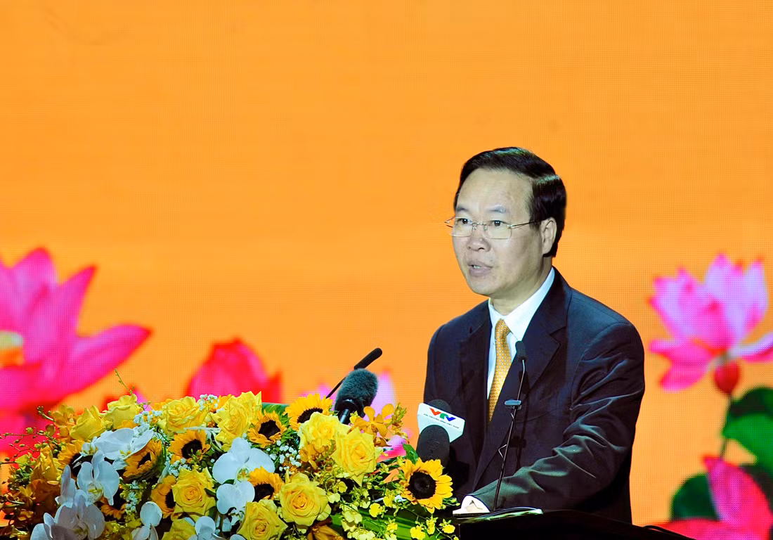 Chủ tịch nước Võ Văn Thưởng dự Lễ kỷ niệm 60 năm Ngày Bác Hồ về thăm Đảng bộ và nhân dân tỉnh Nam Định -0