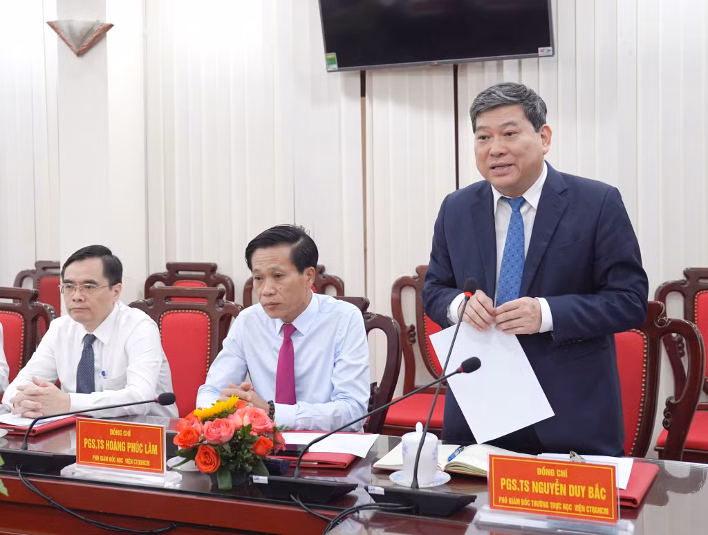 Ban Cơ yếu Chính phủ và Học viện Chính trị quốc gia Hồ Chí Minh ký kết biên bản hợp tác -0