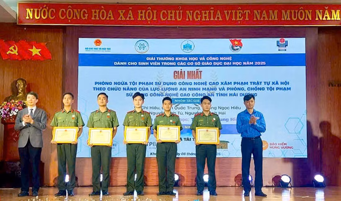 Học viện ANND đạt giải Nhất giải thưởng khoa học và công nghệ dành cho sinh viên năm 2025 -0