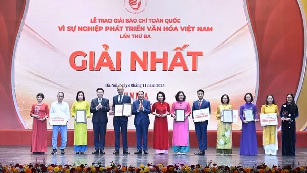 Trao Giải Báo chí toàn quốc “Vì sự nghiệp phát triển Văn hóa Việt Nam”