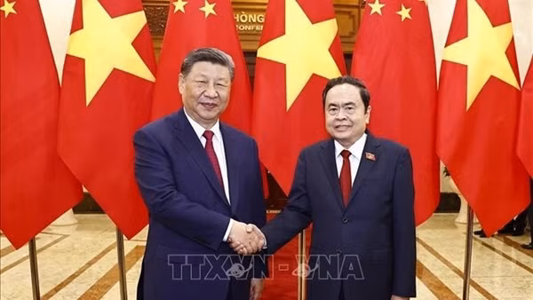 Chủ tịch Quốc hội Trần Thanh Mẫn hội kiến&nbsp;Tổng Bí thư, Chủ tịch nước Trung Quốc Tập Cận Bình