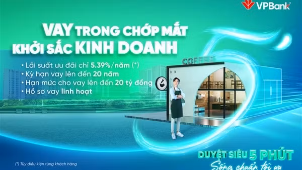 VPBank tung gói ưu đãi lãi suất chỉ từ&nbsp; 5,39% cho hộ kinh doanh cá thể