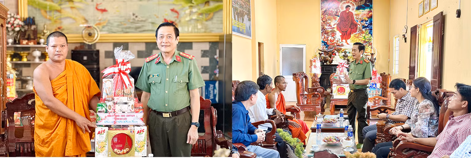 Giám đốc Công an Bạc Liêu chúc Tết cổ truyền Chol Chnam Thmay -0