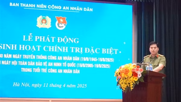 Tuổi trẻ CAND phát động đợt sinh hoạt chính trị đặc biệt kỷ niệm 80 năm Ngày truyền thống CAND