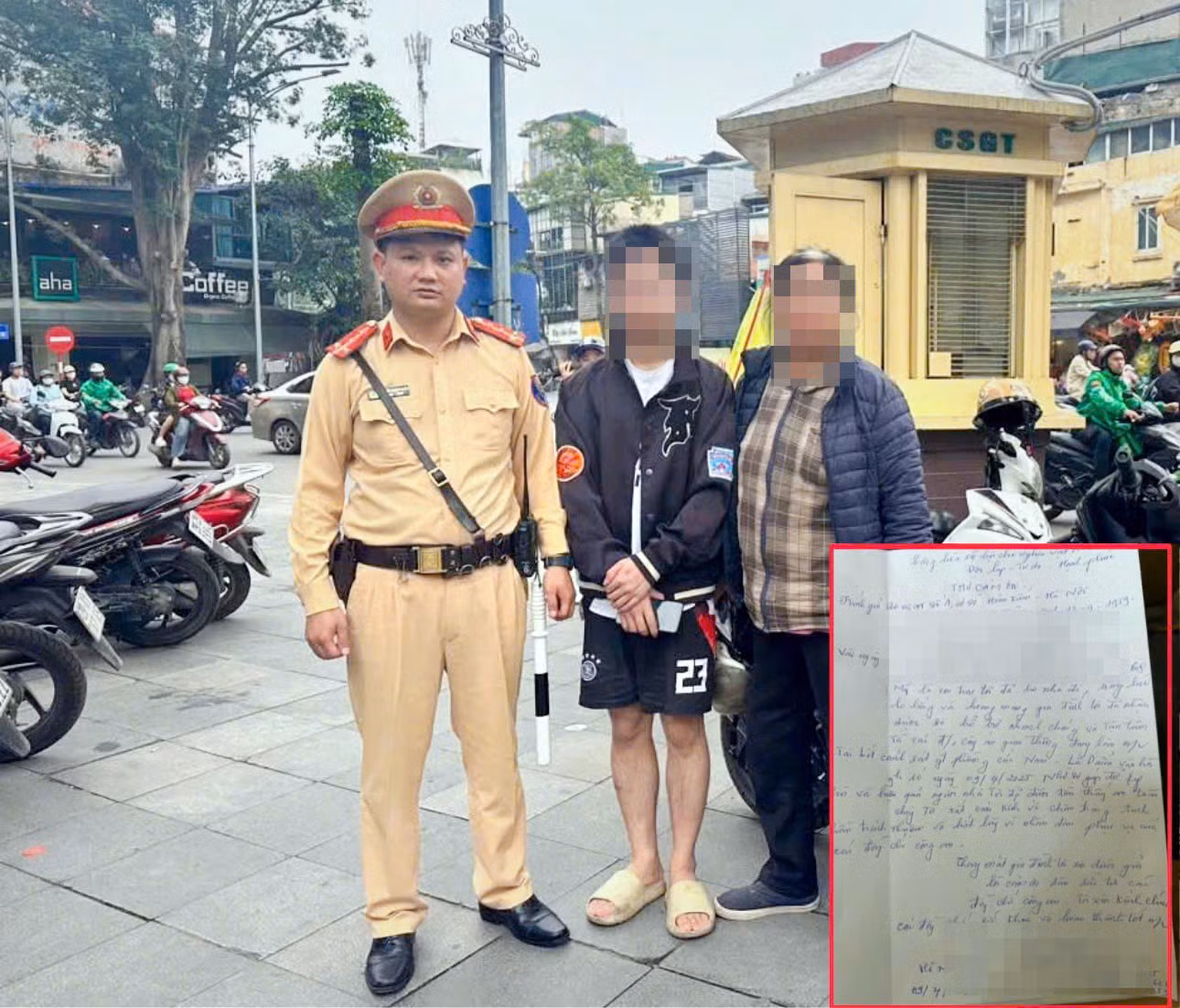 CSGT khuyên nhủ nam thanh niên bỏ nhà “đi bụi” quay về gia đình -0