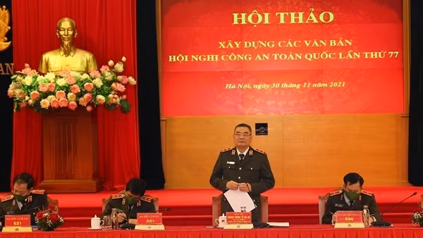 Hội thảo xây dựng các văn bản Hội nghị Công an toàn quốc lần thứ 77