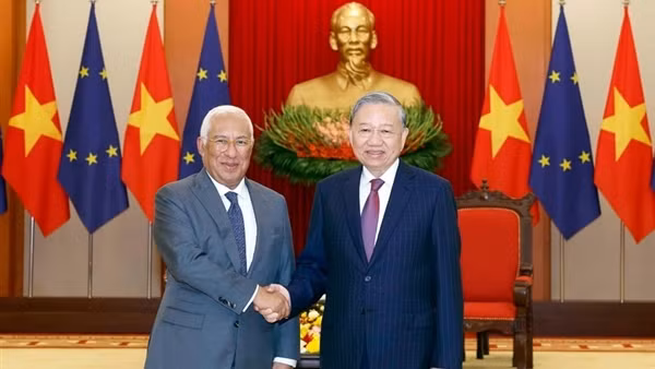 Tổng Bí thư Tô Lâm tiếp Chủ tịch Hội đồng châu Âu António Costa