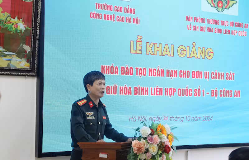 Khai giảng khoá đào tạo ngắn hạn cho 24 cán bộ thuộc Đơn vị Cảnh sát gìn giữ hoà bình Liên hợp quốc số 1 -0