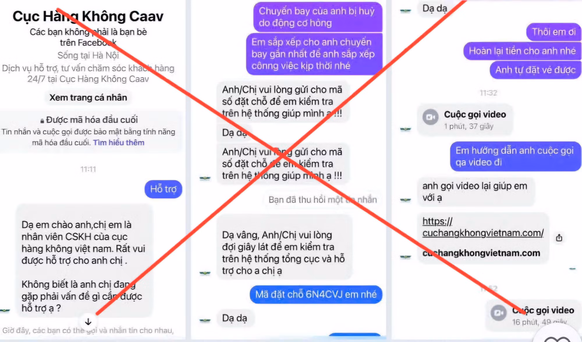 Cảnh giác giả mạo Cục hàng không Việt Nam hủy chuyến bay để lừa đảo -1