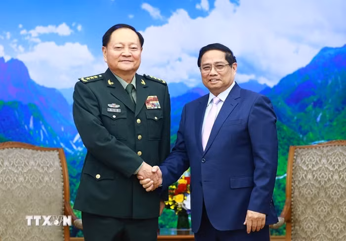 Thủ tướng Phạm Minh Chính tiếp Phó Chủ tịch Quân ủy Trung Quốc Trương Hựu Hiệp -0