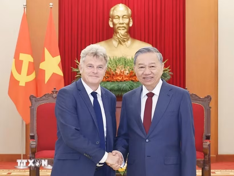 Tổng Bí thư Tô Lâm tiếp Đoàn cấp cao Đảng Cộng sản Pháp -0