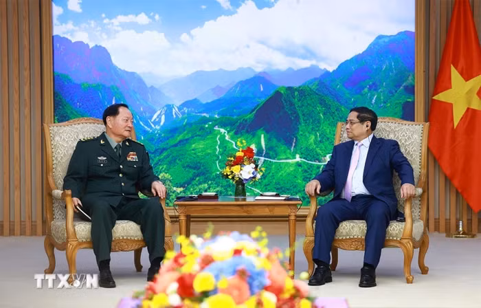Thủ tướng Phạm Minh Chính tiếp Phó Chủ tịch Quân ủy Trung Quốc Trương Hựu Hiệp -0