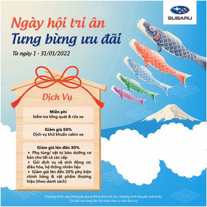 Subaru hỗ trợ 100% phí trước bạ và nhiều ưu đãi đặc biệt cho khách hàng -0