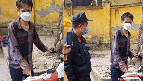 Con nghiện đầu trần chạy xe không biển mang ma túy ảnh 2