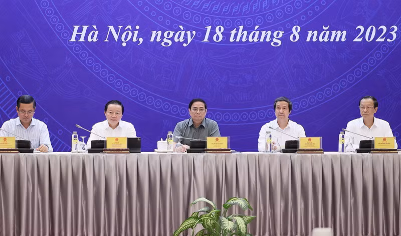 Thủ tướng Phạm Minh Chính dự hội nghị triển khai năm học mới 2023-2024 -0