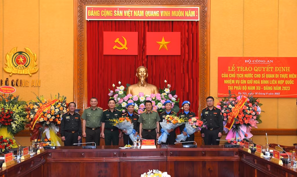 Bộ Công an đã cử 7 sĩ quan đi thực hiện nhiệm vụ gìn giữ hoà bình Liên hợp quốc -1