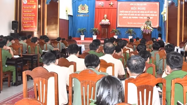 Triển khai Đề án tổ chức bộ máy Công an tỉnh Bạc Liêu