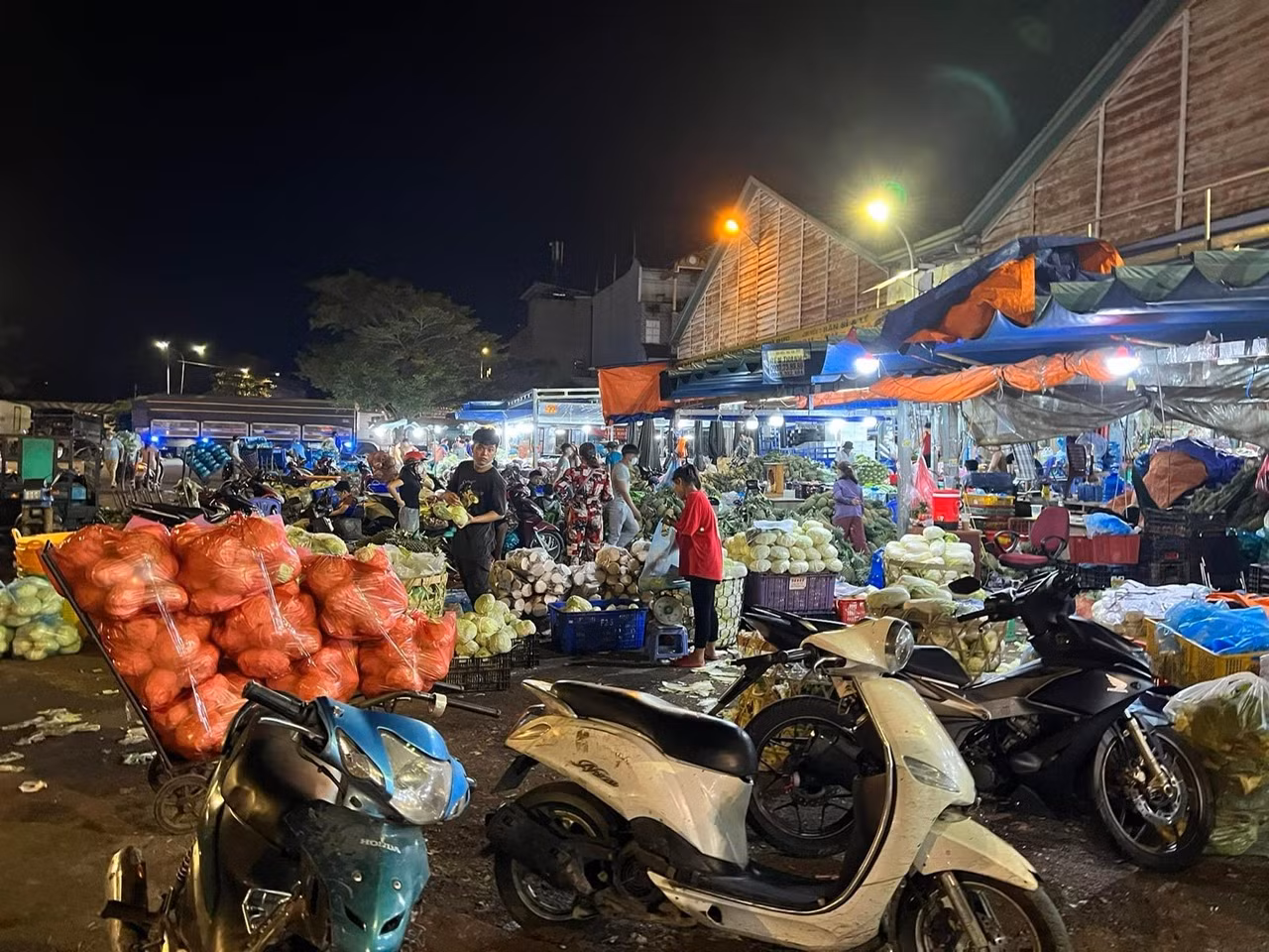 Khó dẹp chợ tự phát xung quanh các chợ đầu mối ở TP Hồ Chí Minh -0