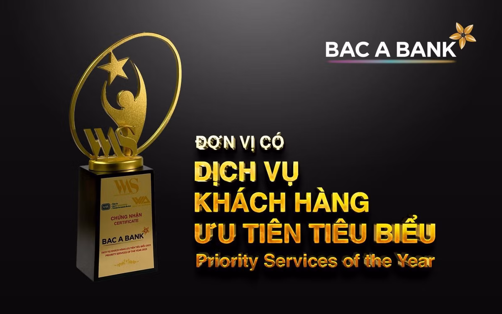 BAC A BANK giành giải về&nbsp;Dịch vụ khách hàng ưu tiên tiêu biểu -0