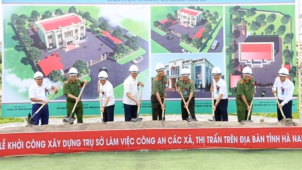 Hà Nam khởi công xây dựng trụ sở Công an xã