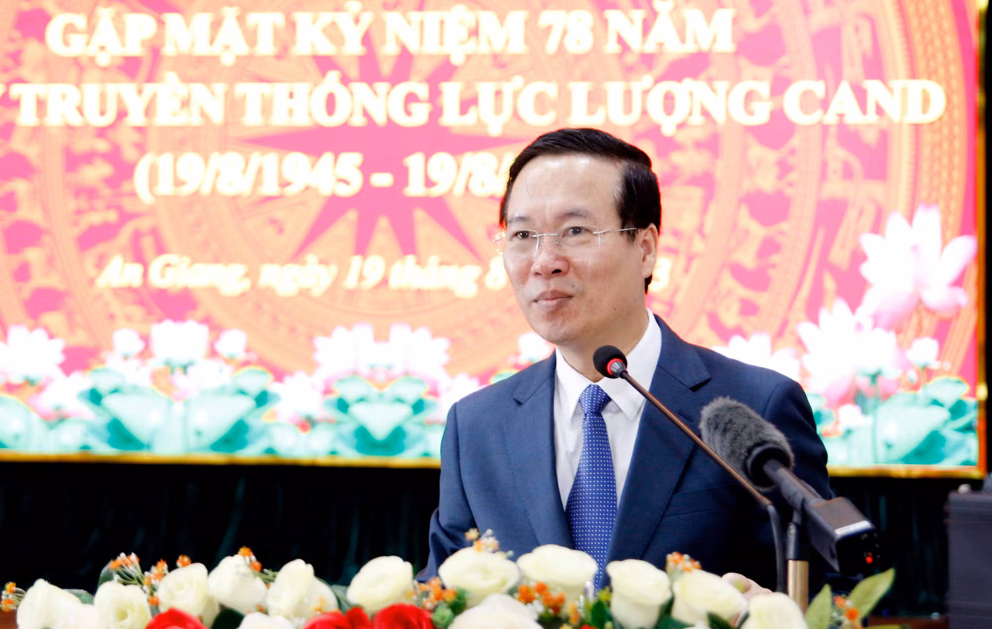 Chủ tịch nước Võ Văn Thưởng thăm, làm việc tại Công an tỉnh An Giang -0