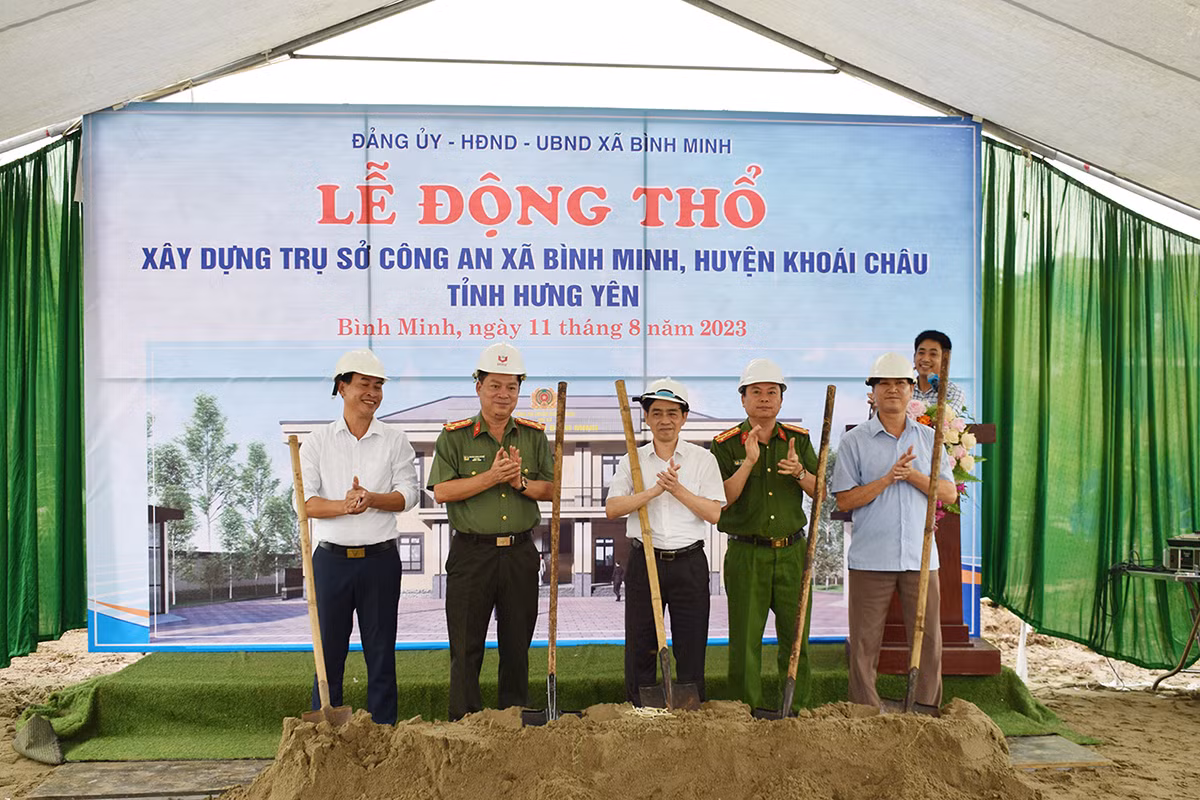 Hưng Yên: Khởi công xây dựng 2 trụ sở Công an xã -0