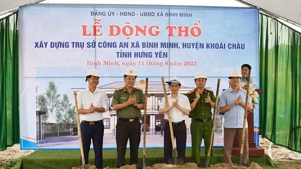 Hưng Yên khởi công xây dựng 2 trụ sở Công an xã