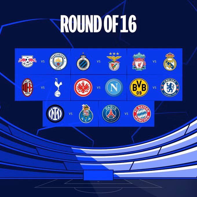 Liverpool gặp Real, PSG gặp Bayern ở vòng 1/8 Champions League -0
