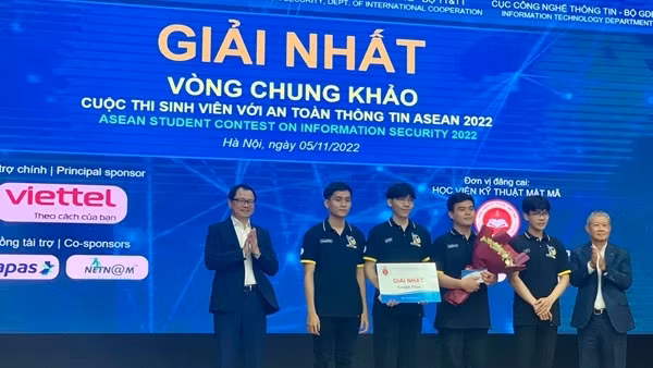 Việt Nam "thắng lớn" tại cuộc thi Sinh viên với An toàn thông tin ASEAN 2022
