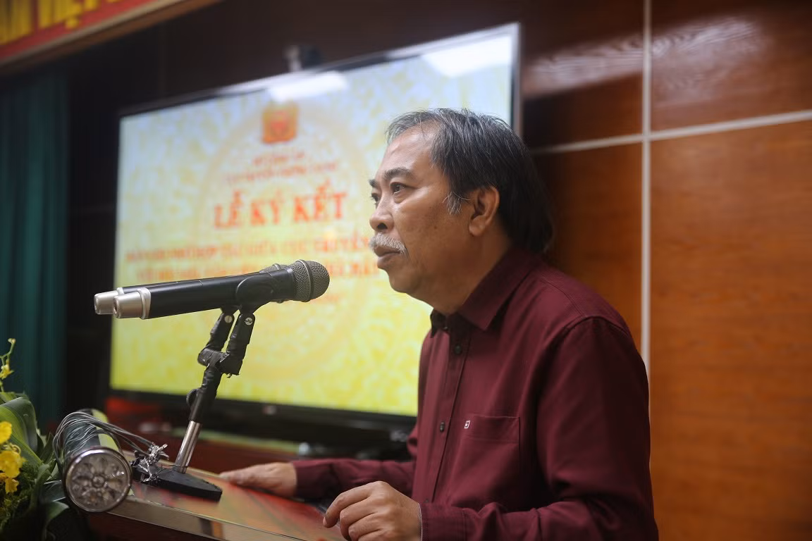Cục Truyền thông CAND ký kết ghi nhớ hợp tác với Hội Nhà văn Việt Nam, Nhà hát Tuổi trẻ -0