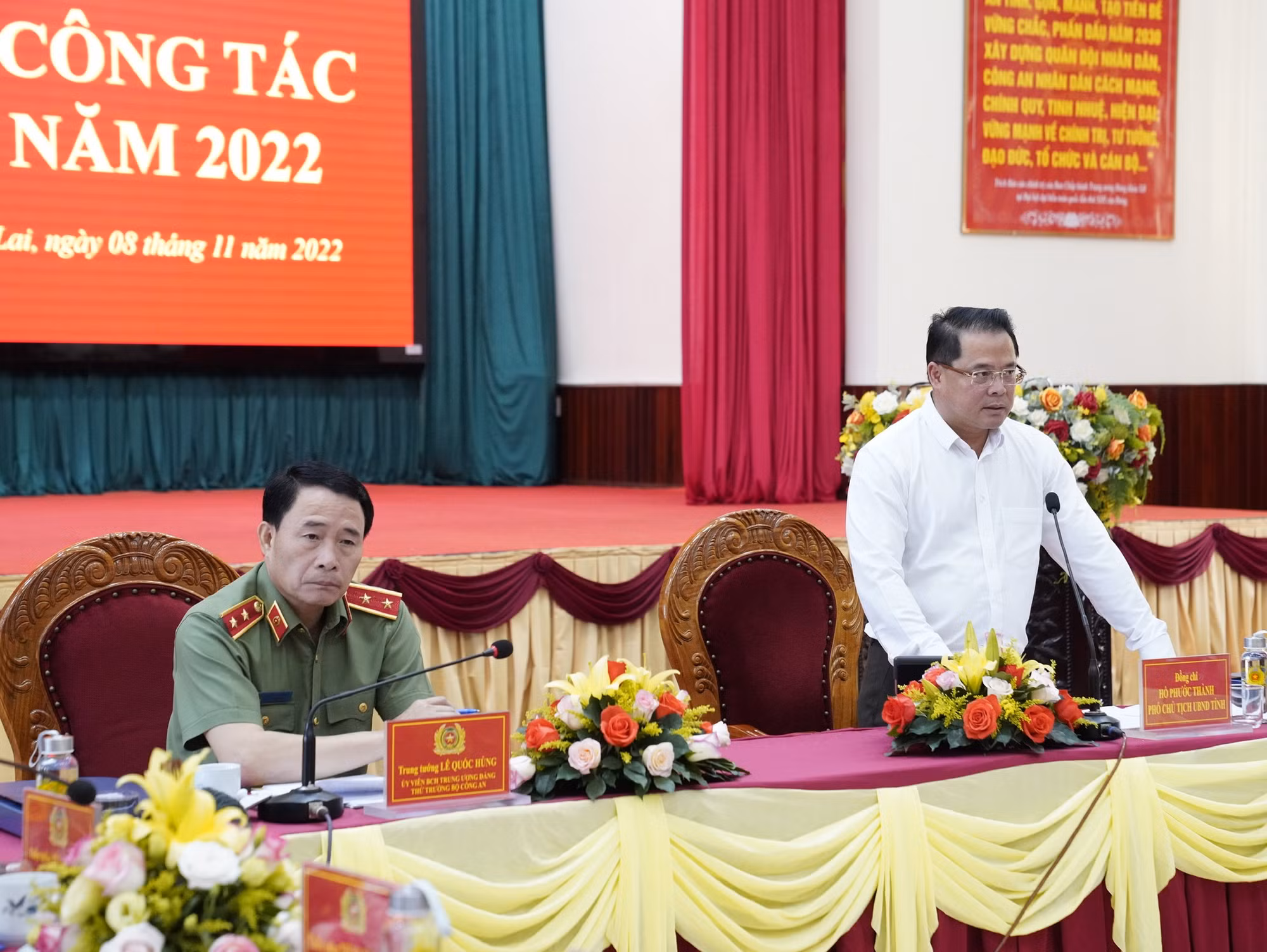 Thứ trưởng Lê Quốc Hùng kiểm tra công tác tại Công an tỉnh Gia Lai -0