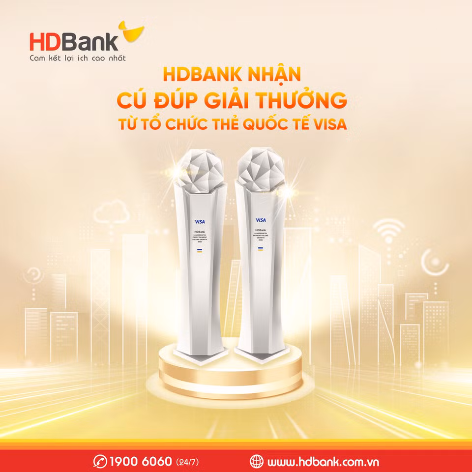 Dẫn đầu tăng trưởng giao dịch thẻ, HDBank nhận cùng lúc 2 giải thưởng của Visa -0