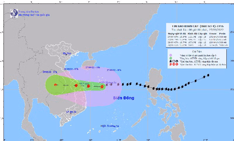 Các đơn vị dầu khí sẵn sàng phương án ứng phó bão Noru -1