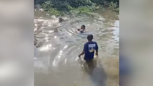 Công an xã lao xuống hồ kịp cứu cháu bé bị đuối nước
