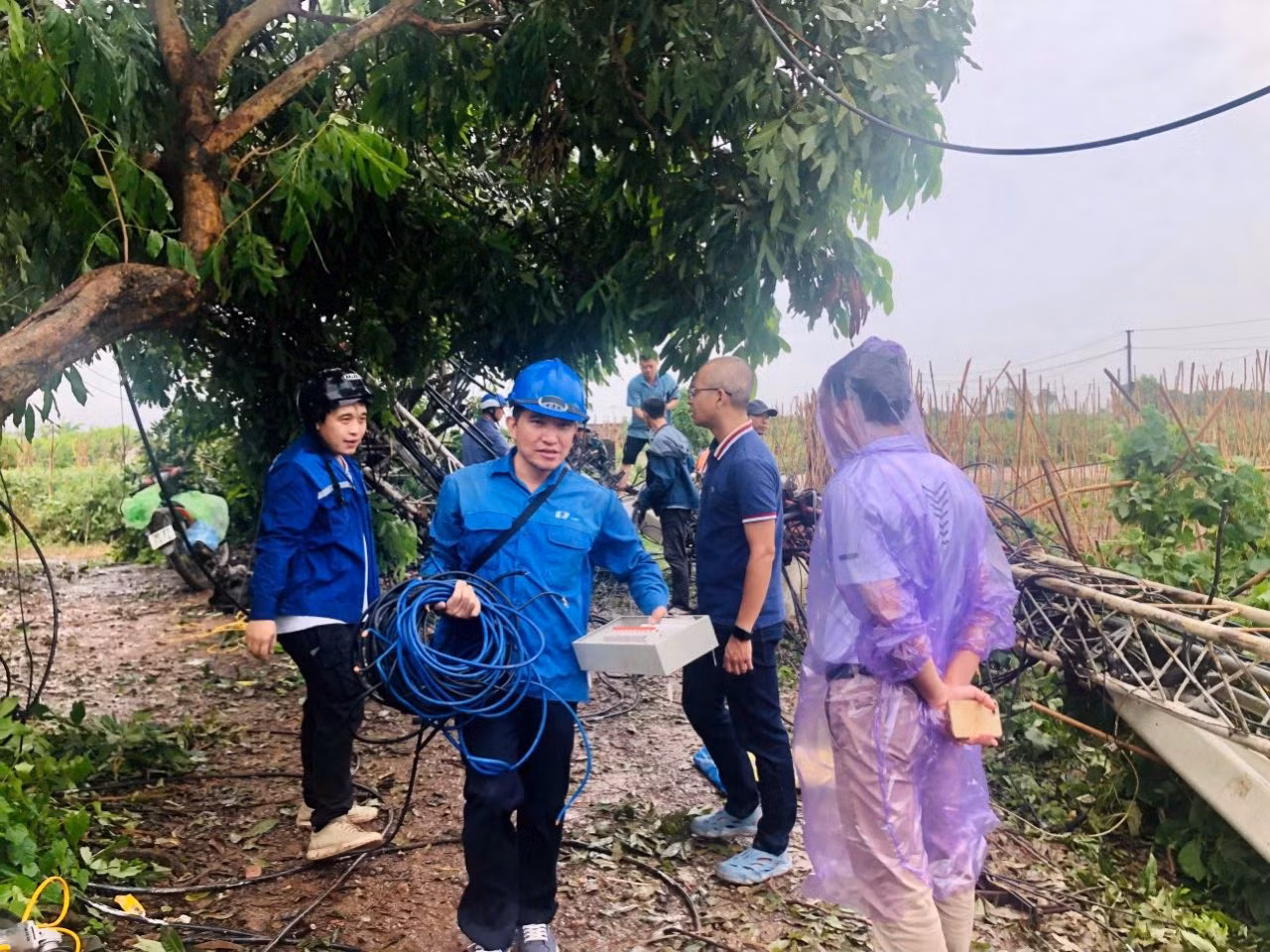 VNPT triển khai nhiều biện pháp phòng, chống bão và hỗ trợ người dân chịu ảnh hưởng của bão Yagi -8