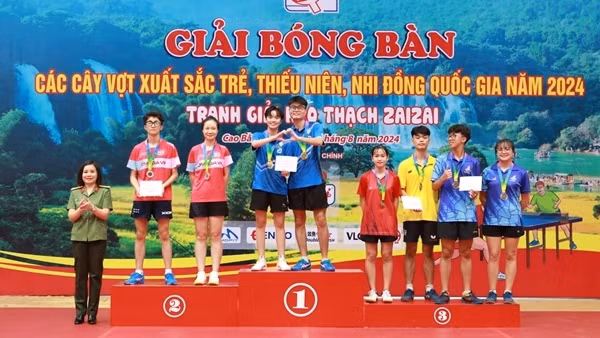 Bóng bàn CAND - T&T về nhất toàn đoàn với 14 huy chương vàng giải trẻ quốc gia