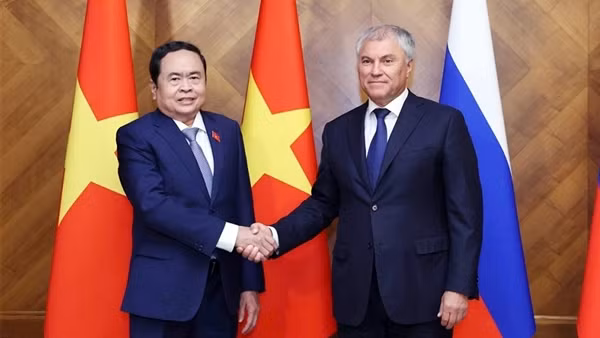 Chủ tịch Quốc hội Trần Thanh Mẫn hội đàm với Chủ tịch Duma Quốc gia Quốc hội Liên bang Nga