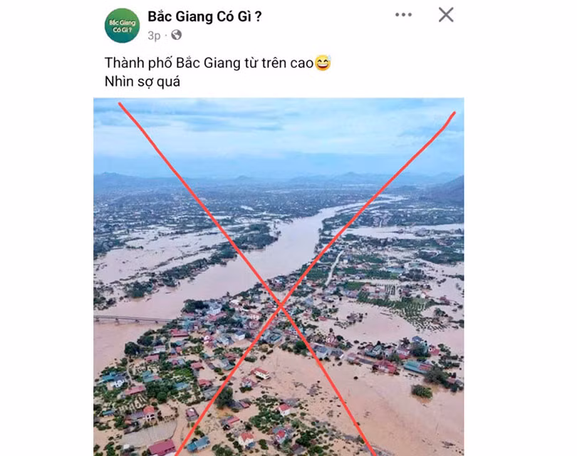 Thông tin vỡ đê ở Bắc Giang là sai sự thật -0