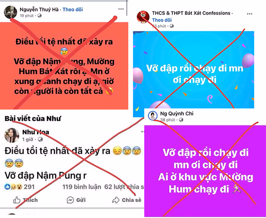 Thông tin đập thủy điện Nậm Pung, huyện Bát Xát (Lào Cai) bị vỡ là sai sự thật -0