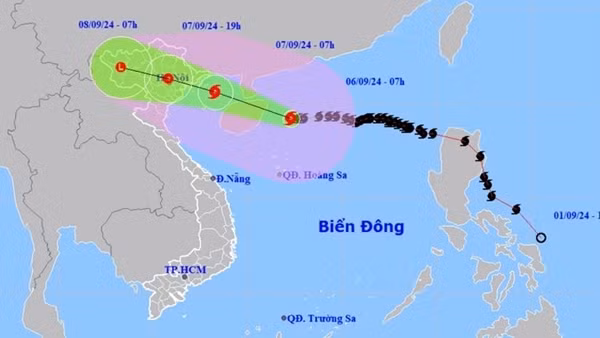 Siêu bão Yagi đang cách Quảng Ninh 600km, dự kiến đổ bộ vào các tỉnh ven biển Bắc Bộ