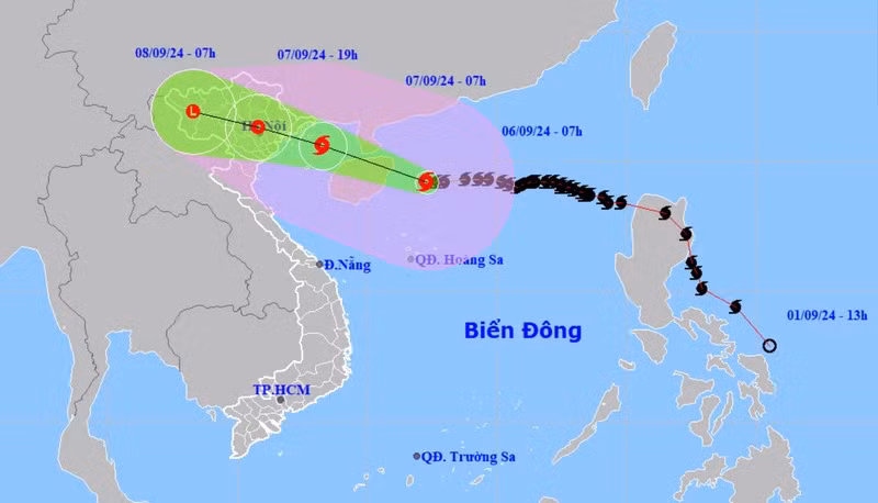 Siêu bão Yagi đang cách Quảng Ninh 600km, dự kiến đổ bộ vào các tỉnh ven biển Bắc Bộ -0