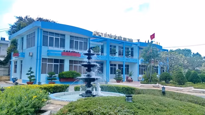 Trụ sở Công ty CP cấp nước Ninh Thuận - nơi ông Nguyễn Đức Cảm từng làm Phó Giám đốc và đã vào vòng tố tụng hình sự về tội "Nhận hối lộ"
