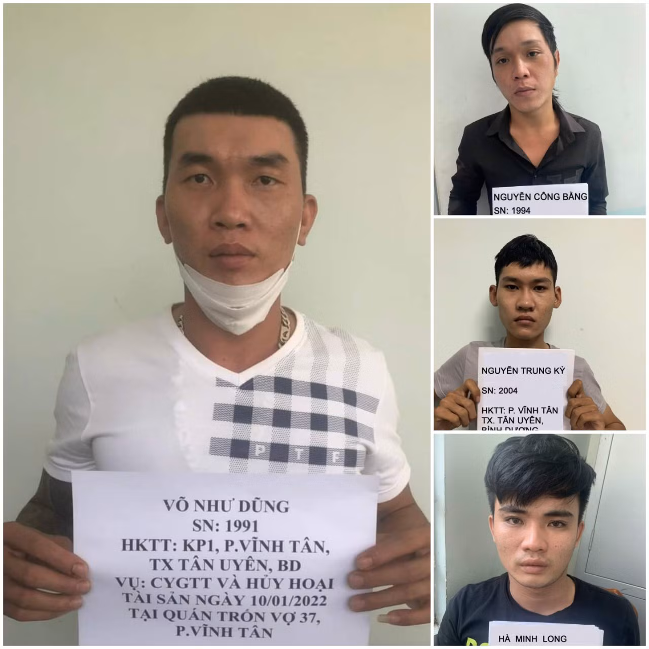 Băng nhóm giang hồ do Dũng “búa” cầm đầu sa lưới -0